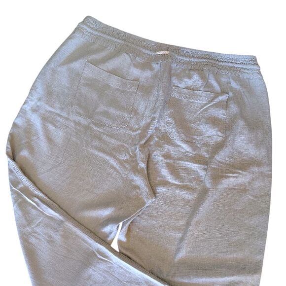 Angel Kiss Light Grey Pull On Wide Leg Linen Blend Palazzo Pants Size XL - Picture 9 of 15